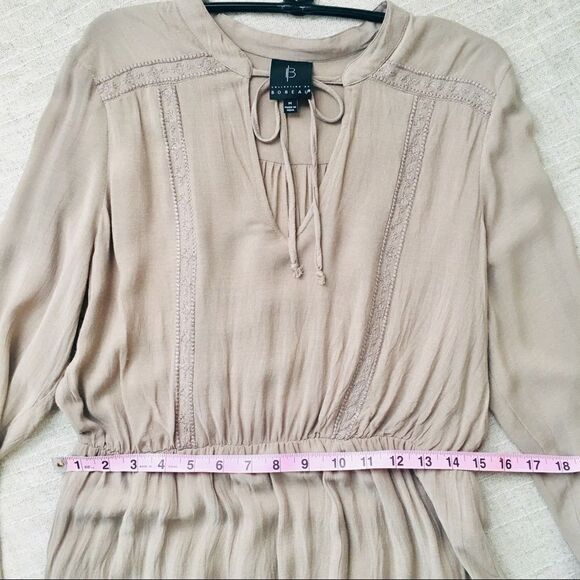 Bobeau Liv Boho 3/4 Sleeve Summer Shirt Dress - Picture 9 of 13